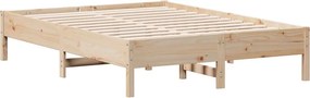 vidaXL tömör fenyőfa ágy matrac nélkül 120 x 190 cm