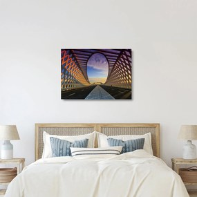 A modern hídépítészet képe (üvegen) (70x50 cm)