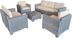 Avenberg DORADA Nagy kerti ülőgarnitúra - szürke/bézs