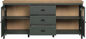 Stanton ablakos szekrény sötétzöld