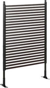 Outsunny Kerti Kerítés Fém Kerítés 93 x 150 cm Magas Dekoratív Rács Kerítés Lábakkal Kutya Kerítés Felső Íves Kerítés Tájkerítés Virágágyásokhoz Állat