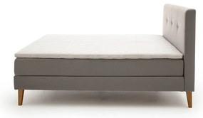 Világosszürke boxspring ágy 160x200 cm Stockholm – Meise Möbel