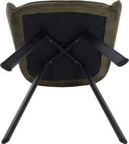 Design fotel, zöld Velvet/fekete, PETIN