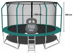 Prémium kerti trambulin gyerekeknek beltéri hálóval 13FT - Ø 404 cm