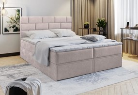 MARINOS Boxspring kárpitozott ágy, 160x200, lila