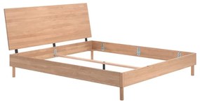 Natúr színű tölgyfa franciaágy ágyrács nélkül 180x200 cm Forrest – Vipack