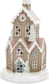 Mézeskalács házikó Karácsonyi kunyhó Led dekoráció Karácsony