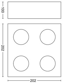 Philips 50494/30/P0-LED Dimmelhető spotlámpa MYLIVING BOX 4xLED/4,5W/230V