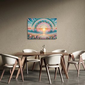 Üveg kép – Naplemente mozaik (70x50 cm)