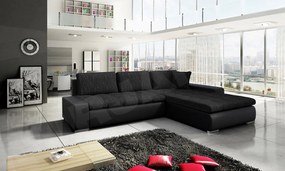 Sarok ülőgarnitúra Hesron (öko-bőr Soft 011 + Lawa 06). 1053590