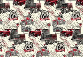 ROUTE 66 gyermek pamut ágynemű Ágynemű mérete: 140x200 cm, A csomag tartalma: Készletcsomagolás
