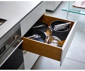 Indukciós tűzhelyhez alkalmas edénykészlet fedővel, kerámia felülettel 3 db-os Space – Joseph Joseph