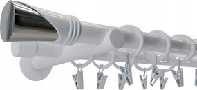 Dupla Függönykarnis Fém 19+19mm Fehér 140cm Vega