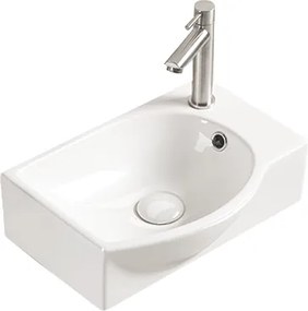 Mexen Mista bal oldali pultra ültethető mosdó 40 x 28 cm, fehér - 22174000L