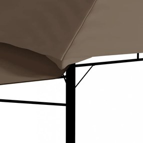 tópszínű pavilon dupla kibővített tetővel 3x3x2,75 m 180 g/m²