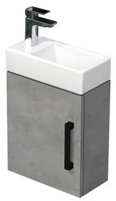 SAT Cube Way Fürdőszobaszekrény mosdóval 40x47,5x20 cm beton matt CUBE320401DCBE