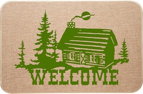 Bejárati Lábtörlő vászonból a Hunter Forest házikóhoz az erdőben Üdvözöljük