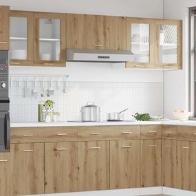 “Lyon” kézműves tölgy szerelt fa függő üvegszekrény Oak