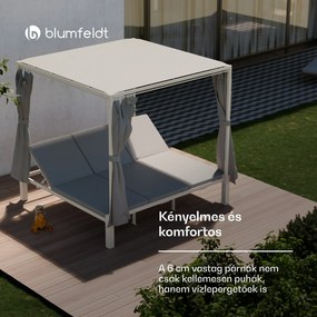 Blumfeldt Eremitage Triple hármas napozóágy, napvédelem, akár 3 fő számára, alumínium váz, időjárásálló
