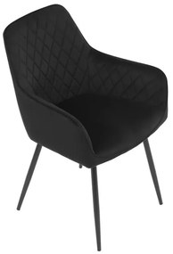Fekete Bársony Étkezőszék. DCH-215 BK4