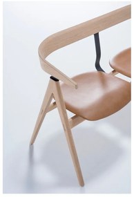 Ava tölgyfa pad bőr ülőkével - Gazzda