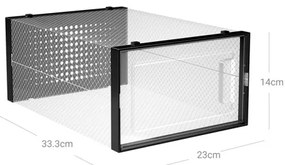 BOXIFY moduláris polc rekeszekkel, fekete