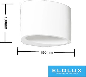 UNIVERSO Gipsz fali lámpa 1xG9 150x120x100mm IP20 fehér