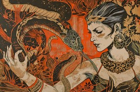 Poszter 86,4x56,8cm Beszélgetés a kígyóval