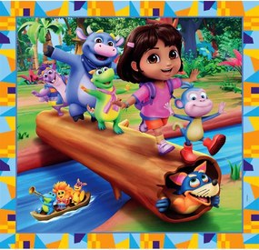 Dóra, a felfedező Jungle Quest 3x48 db-os puzzle Clementoni