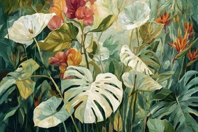 Fotótapéta Flizelina Természet Növények Levelek Virágok Monster 312x219 ragasztó