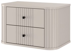 Vesper függő éjjeliszekrény készlet 56 cm - kasmír / fekete fogantyúk