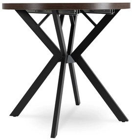 Bővíthető Étkezőasztal Dió/Fekete Színben. DORIAN 80-160 cm