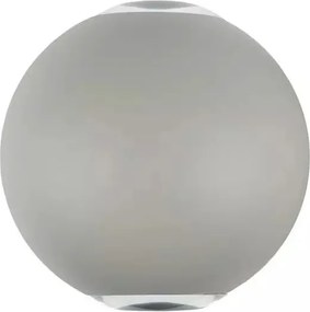 Kültéri LED-es kerti fali lámpa szürke kerek gömb 3000K V-tac