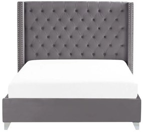 Franciaágy 180 cm LUBECK (ágyráccsal) (szürke). 1007325