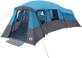 vidaXL Családi Sátor tetővel tárolóval Kék 762 x 655 x 218 cm taft