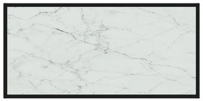 fehér edzett üveg dohányzóasztal 100 x 50 x 35 cm