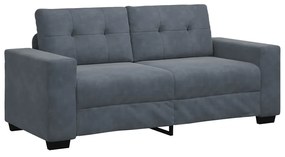 sötétszürke bársony loveseat kanapé 140 cm