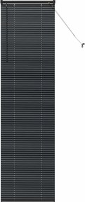 vidaXL Zsalugáter Redőnyök Fekete 220 x 55 cm Alumínium