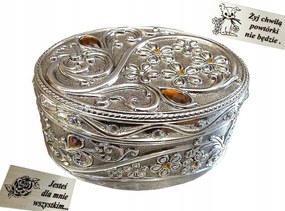 Gyönyörű Doboz Ovális Borostyán Utánzat Olcsó Ajándék Születésnapra Névnapra