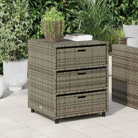 vidaXL szürke polyrattan kerti tárolószekrény 55 x 59 x 69 cm