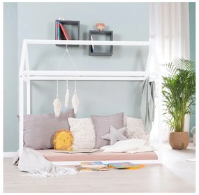 Fehér házikó alakú gyerekágy 70x140 cm Montessori – Roba