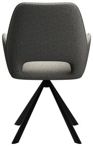 Sötétszürke karfás étkezőfotel Graham – Actona