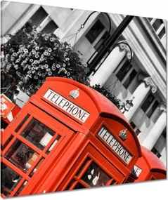 Vászonkép 80x80 Londoni bódé