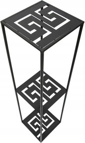 Modern fém virágágyás 100 cm fekete álló