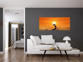 Kép - Zsiráfok a Serengeti Nemzeti Parkban (120x50 cm)