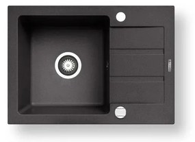 Pyramis 70166501 - NEXT konyhai mosogató 62x44 cm gránit/fekete matt