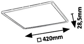 Rabalux 3430 - Fényerőszabályozható LED mennyezeti lámpa PAVEL LED/22W/230V