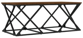 barna tölgyszínű szerelt fa dohányzóasztal 100 x 49 x 40 cm