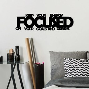 Focused fém fali dekoráció, 70×19 cm