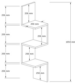 Zikzak Anthracite polc